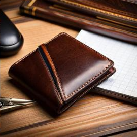 Brown Leather Long Wallet